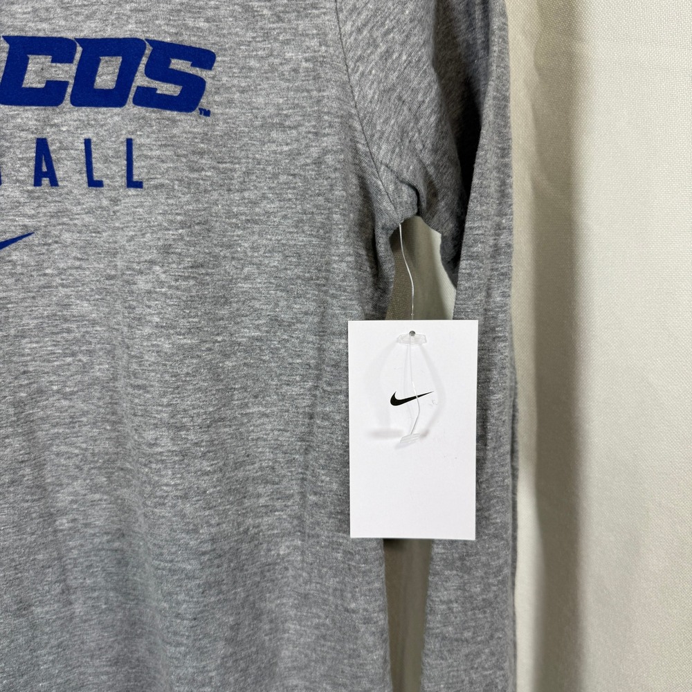 Boise State Broncos Football Nike YOUTH Medium Long Sleeve Gray Shirt - Picture 3 of 7